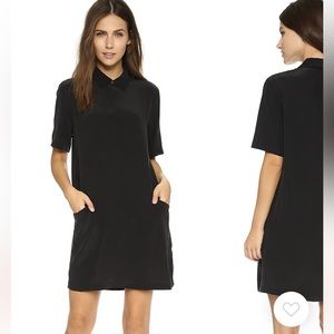 Equipment “Larkin” black silk dress, size XS